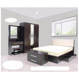 RF Furniture ชุดห้องนอน DD รุ่น Milan Set ขนาด 5 ฟุต เตียง 5 ฟุต + ตู้เสื้อผ้า 3 บาน + โต๊ะแป้ง 80 cm ( สีโอ๊ค ) RF Furniture ชุดห้องนอน DD รุ่น Milan Set ขนาด 5 ฟุต เตียง 5 ฟุต + ตู้เสื้อผ้า 3 บาน + โต๊ะแป้ง 80 cm ( สีโอ๊ค )