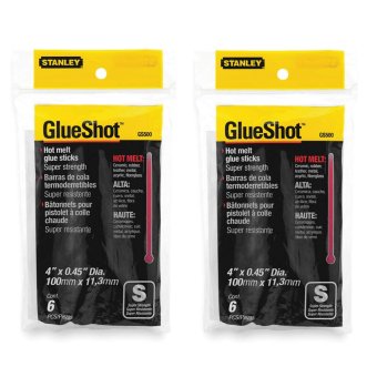 Stanley # GS500 กาวเส้น / กาวแท่ง พลังสูง รุ่น Glue Shot (แพ็คละ 6 ชิ้น) - แพ็คคู่ Stanley # GS500 กาวเส้น / กาวแท่ง พลังสูง รุ่น Glue Shot (แพ็คละ 6 ชิ้น) - แพ็คคู่