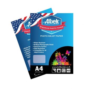 AIBEK GLOSSY PAPER กระดาษพิมพ์ภาพถ่ายแบบมันวาว 115 แกรม (แพ็ค 100 แผ่น) AIBEK GLOSSY PAPER กระดาษพิมพ์ภาพถ่ายแบบมันวาว 115 แกรม (แพ็ค 100 แผ่น)