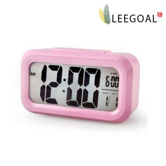 Leegoal สีน้ำเงินสว่างกลางคืนเงียบสงัดนาฬิกาปลุกดิจิตอลแสดงผลซ้ำวันงีบ (สีชมพู) Leegoal สีน้ำเงินสว่างกลางคืนเงียบสงัดนาฬิกาปลุกดิจิตอลแสดงผลซ้ำวันงีบ (สีชมพู)