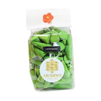 Aromdee cone incenses กำยานหอม อโรม่า กลิ่นตะไคร้สด ถุงละ 100 เม็ด Aromdee cone incenses กำยานหอม อโรม่า กลิ่นตะไคร้สด ถุงละ 100 เม็ด