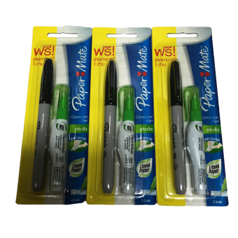 Paper Mate ปากกาลบคำผิด ลิควิด เปเป้อร์ 3.5 มล.(3แท่ง) แถมปากกาชาร์ปี้ 3ด้าม Paper Mate ปากกาลบคำผิด ลิควิด เปเป้อร์ 3.5 มล.(3แท่ง) แถมปากกาชาร์ปี้ 3ด้าม
