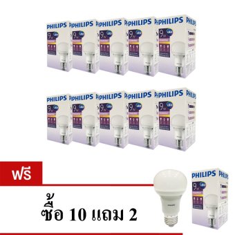 Philips หลอด Essential LED bulb 9 วัตต์ ขั้ว E27 ฟิลิปส์ แสงวอร์มไวท์ (10 ดวง) แถมฟรี 2 ดวง Philips หลอด Essential LED bulb 9 วัตต์ ขั้ว E27 ฟิลิปส์ แสงวอร์มไวท์ (10 ดวง) แถมฟรี 2 ดวง