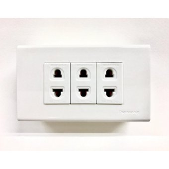 Panasonic ปลั๊กไฟบ้าน (เต้ารับ) 3 ช่อง WEG 10919 พร้อมหน้ากากและกล่องลอย Panasonic ปลั๊กไฟบ้าน (เต้ารับ) 3 ช่อง WEG 10919 พร้อมหน้ากากและกล่องลอย