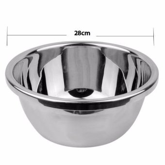 Stainless Steel ชามสแตนเลส หนาพิเศษ ขนาด 28 ซม. สีเงิน Stainless Steel ชามสแตนเลส หนาพิเศษ ขนาด 28 ซม. สีเงิน