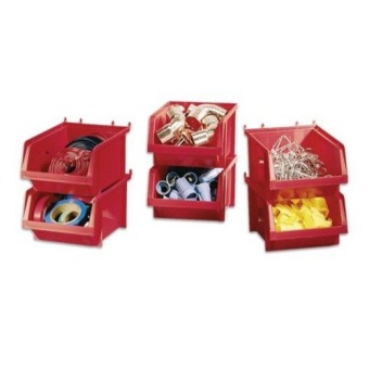 STACK-ON กล่องเก็บของอเนกประสงค์ รุ่น BIN-6 แพ็ค 6 ชิ้น (สีแดง) STACK-ON กล่องเก็บของอเนกประสงค์ รุ่น BIN-6 แพ็ค 6 ชิ้น (สีแดง)