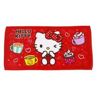 Sanrio ผ้าขนหนู Hello Kitty KT8014R ขนาด 16 x 32 นิ้ว Sanrio ผ้าขนหนู Hello Kitty KT8014R ขนาด 16 x 32 นิ้ว