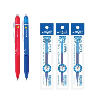 ปากกา UD Erasable ปากกาลบได้ เจล 0.5 - สีน้ำเงินเข้ม/แดง + ไส้ปากกาลบได้ - สีน้ำเงินเข้ม 3 ชิ้น ปากกา UD Erasable ปากกาลบได้ เจล 0.5 - สีน้ำเงินเข้ม/แดง + ไส้ปากกาลบได้ - สีน้ำเงินเข้ม 3 ชิ้น