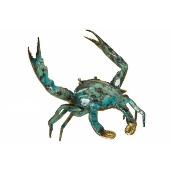THAI BRONZE รูปปั้นทองเหลือง ( BRONZE ) BLUE CRAB รมสีพิเศษ สีฟ้า THAI BRONZE รูปปั้นทองเหลือง ( BRONZE ) BLUE CRAB รมสีพิเศษ สีฟ้า