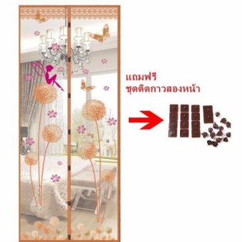 ST ม่านประตูกันยุง ลายดอกหญ้า (สีน้ำตาล) ST ม่านประตูกันยุง ลายดอกหญ้า (สีน้ำตาล)