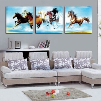 Art Home ภาพชุดเสริมฮวงจุ้ย ภาพม้าแปดตัววิ่งผ่านน้ำ ขนาด 30 x 30 cm (3 ภาพ) Art Home ภาพชุดเสริมฮวงจุ้ย ภาพม้าแปดตัววิ่งผ่านน้ำ ขนาด 30 x 30 cm (3 ภาพ)