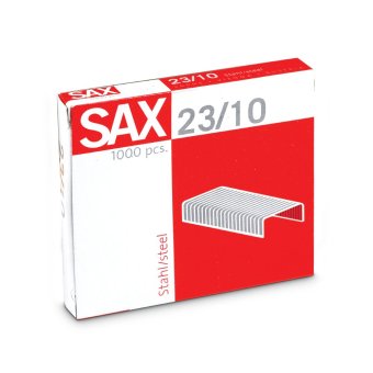 SAX ลวดเย็บกระดาษ เบอร์ 23/10 (10 ชุด) SAX ลวดเย็บกระดาษ เบอร์ 23/10 (10 ชุด)