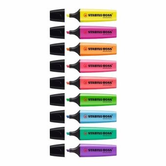 STABILO Boss Original ปากกาเน้นข้อความ ชุด 9 สี STABILO Boss Original ปากกาเน้นข้อความ ชุด 9 สี