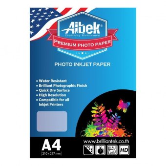 AIBEK GLOSSY PAPER กระดาษพิมพ์ภาพถ่ายแบบมันวาว 140 แกรม (แพ็ค 20 แผ่น) AIBEK GLOSSY PAPER กระดาษพิมพ์ภาพถ่ายแบบมันวาว 140 แกรม (แพ็ค 20 แผ่น)