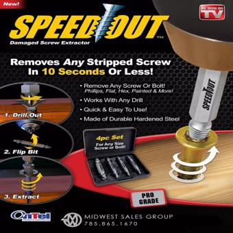 SPEED OUT ชุดเครื่องมือถอนหัวน็อต / สกรู / ตะปู ที่ชำรุดฝังแน่นให้ถอนออกได้อย่างง่ายดายใน 10 วินาที SPEED OUT ชุดเครื่องมือถอนหัวน็อต / สกรู / ตะปู ที่ชำรุดฝังแน่นให้ถอนออกได้อย่างง่ายดายใน 10 วินาที