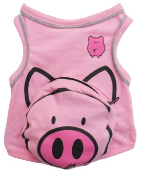 PetSociety เสื้อสุนัข เสื้อแมว แต่งกระเป๋า หน้า 'หมู' - สีชมพู PetSociety เสื้อสุนัข เสื้อแมว แต่งกระเป๋า หน้า 'หมู' - สีชมพู