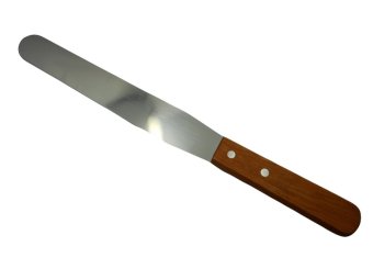 Stainless Steel สปาตูล่าที่ปาดเค้กด้ามไม้ 8 นิ้ว Stainless Steel สปาตูล่าที่ปาดเค้กด้ามไม้ 8 นิ้ว