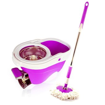 นำเสนอ Spin Mop ชุดถังปั่นม๊อบสแตนเลส ที่เหยียบอลูมิเนียม พร้อมไม้ม๊อบและผ้าม๊อบ 2 ผืน รุ่น Y8 - สีม่วง รีวิวสินค้า