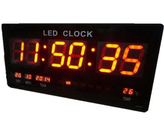 GooAB Shop นาฬิกา LED ติดฝาผนัง แบบบาง ตัวเลข 3 นิ้ว ขนาด 18 นิ้ว ไฟสีแดง GooAB Shop นาฬิกา LED ติดฝาผนัง แบบบาง ตัวเลข 3 นิ้ว ขนาด 18 นิ้ว ไฟสีแดง