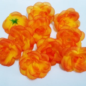 Dokpikul-หัวดอกกุหลาบปลอม ดอกบาน ดอกไม้ผ้าประดิษฐ์ ขนาด 5.5ซม.แพค 100ดอก.-สีส้มไฟ Dokpikul-หัวดอกกุหลาบปลอม ดอกบาน ดอกไม้ผ้าประดิษฐ์ ขนาด 5.5ซม.แพค 100ดอก.-สีส้มไฟ