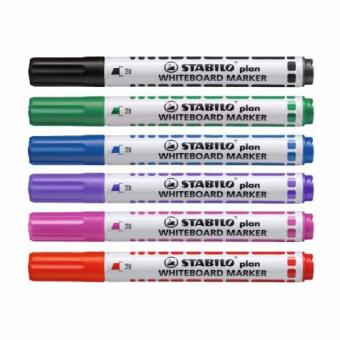 STABILO Plan 643 ปากกาไวท์บอร์ด หัวตัด ชุด 6 สี STABILO Plan 643 ปากกาไวท์บอร์ด หัวตัด ชุด 6 สี