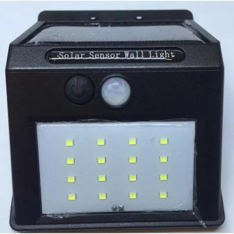 โคมไฟติดผนัง 16LEDs พร้อมโซล่าเซลล์ และเซนเซอร์ IP64 ไฟขาว (สีดำ) โคมไฟติดผนัง 16LEDs พร้อมโซล่าเซลล์ และเซนเซอร์ IP64 ไฟขาว (สีดำ)