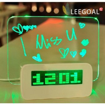 Leegoal กระดาน led กับนาฬิกาปลุกดิจิตอลเน้นกับ 4 พอร์ตยูเอสบีฮับ (ในประเทศ) Leegoal กระดาน led กับนาฬิกาปลุกดิจิตอลเน้นกับ 4 พอร์ตยูเอสบีฮับ (ในประเทศ)