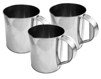 CCG แก้วชงกาแฟ / แก้วชาชัก สเตนเลส 2.0 ลิตร ชุด 3 ใบ CCG แก้วชงกาแฟ / แก้วชาชัก สเตนเลส 2.0 ลิตร ชุด 3 ใบ