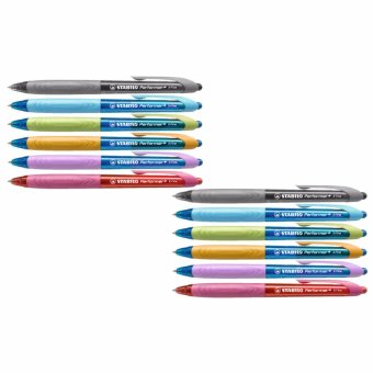 STABILO Performer+ ปากกาลูกลื่นเจล หัวปากกา Extra Fine 0.35 mm. ชุด 12 ด้าม - Black/Light Grey+Blue/Light Blue+Blue Light Green+Blue Light Orange+Blue Light Lilac+Red Pink อย่างละ 2 ด้าม STABILO Performer+ ปากกาลูกลื่นเจล หัวปากกา Extra Fine 0.35 mm. ชุด 12 ด้าม - Black/Light Grey+Blue/Light Blue+Blue Light Green+Blue Light Orange+Blue Light Lilac+Red Pink อย่างละ 2 ด้าม