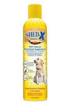 Shed-X ผลิตภัณฑ์อาหารเสริมบำรุงขนสำหรับสุนัข 245 ml. Shed-X ผลิตภัณฑ์อาหารเสริมบำรุงขนสำหรับสุนัข 245 ml.