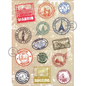 ANA Suitcase Sticker Set สติ๊กเกอร์ ตกแต่ง กระเป๋า เดินทาง สัญลักษณ์ ตราประทับ เมืองต่างๆ ANA Suitcase Sticker Set สติ๊กเกอร์ ตกแต่ง กระเป๋า เดินทาง สัญลักษณ์ ตราประทับ เมืองต่างๆ