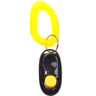 ELENXS สัตว์เลี้ยงสัตว์ฝึกเชื่อฟังคำสั่งเบื้องต้น Clicker+สายรัดข้อมือน้ำหนักเบา (สีดำ) ELENXS สัตว์เลี้ยงสัตว์ฝึกเชื่อฟังคำสั่งเบื้องต้น Clicker+สายรัดข้อมือน้ำหนักเบา (สีดำ)