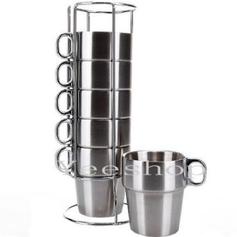 ชุดแก้วชากาแฟสแตนเลส 6 ใบ Coffee/Teamug Set ชุดแก้วชากาแฟสแตนเลส 6 ใบ Coffee/Teamug Set