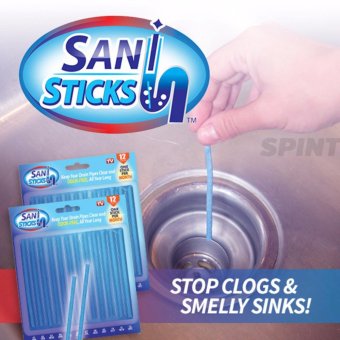 Sani Sticks อุปกรณ์แก้ท่ออุดตัน แท่งทำความสะอาดท่อน้ำ ใช้งานได้อย่างง่าย - สีน้ำเงิน Sani Sticks อุปกรณ์แก้ท่ออุดตัน แท่งทำความสะอาดท่อน้ำ ใช้งานได้อย่างง่าย - สีน้ำเงิน