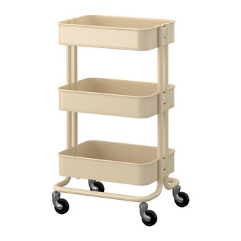 Ibiza Decor ชั้นวางของพร้อมล้อเลื่อน (Beige) Ibiza Decor ชั้นวางของพร้อมล้อเลื่อน (Beige)