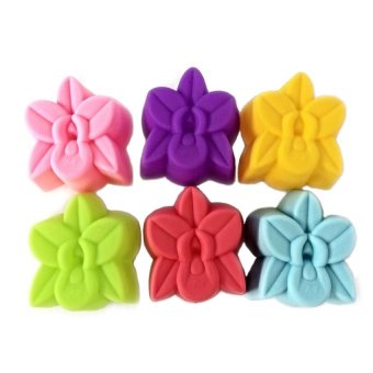 Ananda ถ้วยซิลิโคน พิมพ์วุ้น รูปดอกกล้วยไม้ 3/5 cm (24 ชิ้น/แพ็ค) Ananda ถ้วยซิลิโคน พิมพ์วุ้น รูปดอกกล้วยไม้ 3/5 cm (24 ชิ้น/แพ็ค)