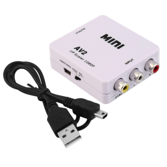 โอเอวีคอมโพสิต CVBS 3RCA เพื่อ HDMI อะแดปเตอร์แปลงวิดีโอ 720p 1080p แบบฝาขาว โอเอวีคอมโพสิต CVBS 3RCA เพื่อ HDMI อะแดปเตอร์แปลงวิดีโอ 720p 1080p แบบฝาขาว