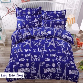 Lily Bedding ผ้าปูที่นอน 6 ฟุต 5 ชิ้น + ผ้านวม เกรดเอ ลาย CT021 - Paris Lily Bedding ผ้าปูที่นอน 6 ฟุต 5 ชิ้น + ผ้านวม เกรดเอ ลาย CT021 - Paris