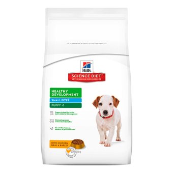 Hill's Science Diet Puppy Healthy Development Small Bites อาหารสุนัขชนิดเม็ดสูตรลูกสุนัข อายุน้อยกว่า1ปี หรือแม่สุนัขตั้งท้อง/ให้นม(เม็ดขนาดเล็ก) ขนาด400กรัม Hill's Science Diet Puppy Healthy Development Small Bites อาหารสุนัขชนิดเม็ดสูตรลูกสุนัข อายุน้อยกว่า1ปี หรือแม่สุนัขตั้งท้อง/ให้นม(เม็ดขนาดเล็ก) ขนาด400กรัม