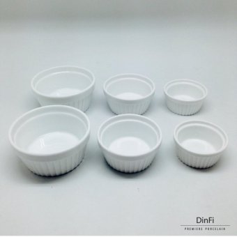 DinFi Premiere Porcelain ชุดถ้วยขนมหวานแครมบูเล Creme brûlée (S,M,L) 6 ชิ้น DinFi Premiere Porcelain ชุดถ้วยขนมหวานแครมบูเล Creme brûlée (S,M,L) 6 ชิ้น
