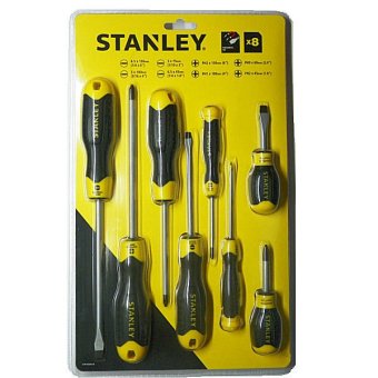 Stanley #92-004 ชุดไขควง ปากแบน - ปากแฉก ด้ามหุ้มยาง 8 ตัวชุด รุ่น Cushion Grip 2 - Black Stanley #92-004 ชุดไขควง ปากแบน - ปากแฉก ด้ามหุ้มยาง 8 ตัวชุด รุ่น Cushion Grip 2 - Black