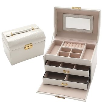 จระเข้สามชั้นสองชั้นรูปแบบนาฬิกาเครื่องเพชรพลอยแสดงหนัง pu กล่องเก็บเคสที่มีแม่กุญแจ และลูกกุญแจ จระเข้สามชั้นสองชั้นรูปแบบนาฬิกาเครื่องเพชรพลอยแสดงหนัง pu กล่องเก็บเคสที่มีแม่กุญแจ และลูกกุญแจ