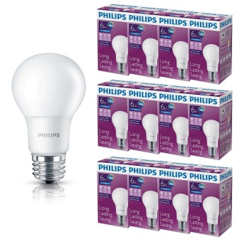 Philips หลอด LED BULB 6 วัตต์ ขั้ว E27 แสงเดย์ไลท์ (12 ดวง) Philips หลอด LED BULB 6 วัตต์ ขั้ว E27 แสงเดย์ไลท์ (12 ดวง)