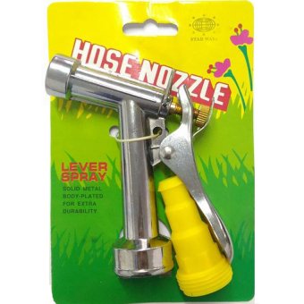 Star Way ปืนฉีดน้ำ รดน้ำต้นไม้ hose nozzle ชุบโครเมี่ยม ขนาด 1/2 - 3/4 นิ้ว Star Way ปืนฉีดน้ำ รดน้ำต้นไม้ hose nozzle ชุบโครเมี่ยม ขนาด 1/2 - 3/4 นิ้ว