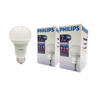 Philips หลอด Essential LED bulb 7 วัตต์ ขั้ว E27 ฟิลิปส์ แสงเดย์ไลท์ (2 ดวง) Philips หลอด Essential LED bulb 7 วัตต์ ขั้ว E27 ฟิลิปส์ แสงเดย์ไลท์ (2 ดวง)