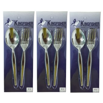 KINGFISHERช้อน-ส้อมSS 513 1MM แพ็ค 4 คู่ (3 แพ็ค รวม 24 ชิ้น) KINGFISHERช้อน-ส้อมSS 513 1MM แพ็ค 4 คู่ (3 แพ็ค รวม 24 ชิ้น)