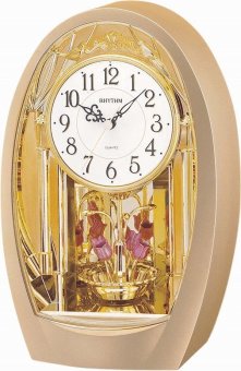 Rhythm นาฬิกาตั้งโต๊ะ รุ่น 4RH742WD82 - Gold Rhythm นาฬิกาตั้งโต๊ะ รุ่น 4RH742WD82 - Gold
