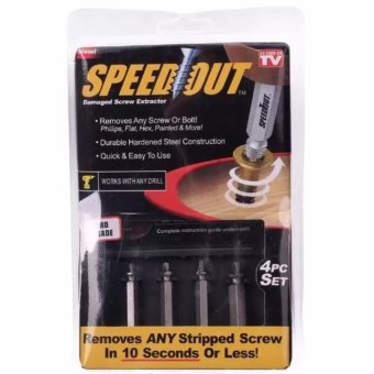 SPEEDOUT SCREW ชุดเครื่องมือถอนหัวน็อต 4 หัวชุด SPEEDOUT SCREW ชุดเครื่องมือถอนหัวน็อต 4 หัวชุด