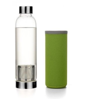 TGhome ขวดแก้วชงชา พร้อมถุงใส่ขวด ขนาด 550ml (สีเขียว) TGhome ขวดแก้วชงชา พร้อมถุงใส่ขวด ขนาด 550ml (สีเขียว)
