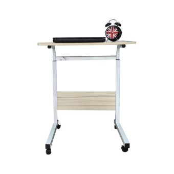 โต๊ะวางโน๊ตบุค 60 CM. มีล้อ รุ่นปรับระดับได้ สี Maple โต๊ะวางโน๊ตบุค 60 CM. มีล้อ รุ่นปรับระดับได้ สี Maple